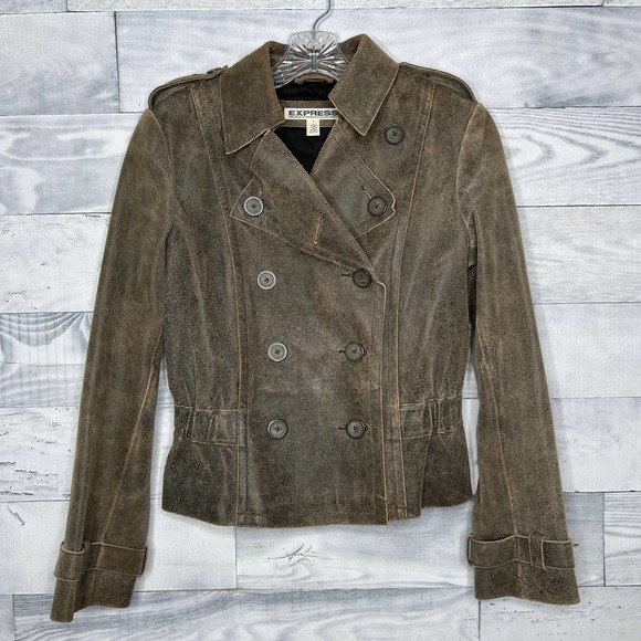 Express Jackets & Blazers - Vintage Express Leather Jacket